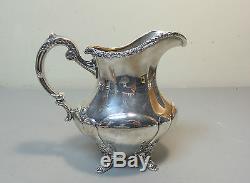 5-pc Reed & Barton Vintage Sterling Silver Georgian Rose Coffee / Tea Set