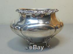 5-pc Reed & Barton Vintage Sterling Silver Georgian Rose Coffee / Tea Set