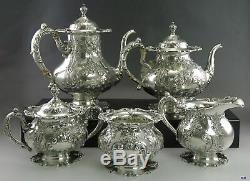 5pc Vintage c1930 Sterling Silver Frank Whiting 6727 Tea & Coffee Set
