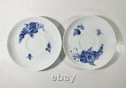 5x Royal Copenhagen Blue Flower 1546 Demitasse Coffee Cups and Saucers
