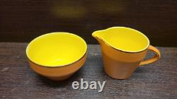 5x Vtg Royal Worcester Palissy Mardi Gras Harlequin Coffee Pot Set 1st cream jug
