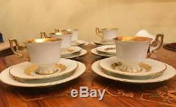6 Cup 6 Saucer 6 Cake plates Rare Vintage German Heinrich Porcelain Coffee Set
