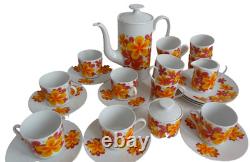 70s pattern Vintage Coffee Tea Set Bavaria Seltmann Weiden bundle of 24