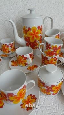 70s pattern Vintage Coffee Tea Set Bavaria Seltmann Weiden bundle of 24