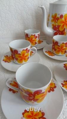 70s pattern Vintage Coffee Tea Set Bavaria Seltmann Weiden bundle of 24