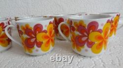 70s pattern Vintage Coffee Tea Set Bavaria Seltmann Weiden bundle of 24