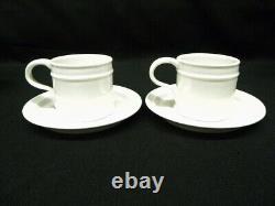 8 Portmeirion Meridian White Mug/Cup and Saucer Sets Susan Williams-Ellis