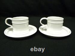 8 Portmeirion Meridian White Mug/Cup and Saucer Sets Susan Williams-Ellis