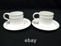 8 Portmeirion Meridian White Mug/Cup and Saucer Sets Susan Williams-Ellis