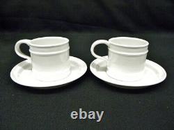 8 Portmeirion Meridian White Mug/Cup and Saucer Sets Susan Williams-Ellis