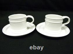 8 Portmeirion Meridian White Mug/Cup and Saucer Sets Susan Williams-Ellis