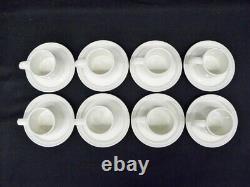 8 Portmeirion Meridian White Mug/Cup and Saucer Sets Susan Williams-Ellis