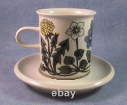 ARABIA OF FINLAND, Vintage, Flora Coffee Cup & Saucer, Excellent Condition