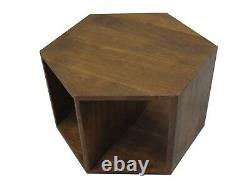 ARTEMIS Hexagonal Set of 3 Coffee Table Acacia Wood Side End -WNT09