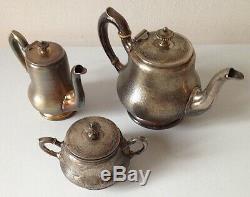 ART KRUPP BERNDORF Art Nouveau original Alpacca coffee set, vintage 1898