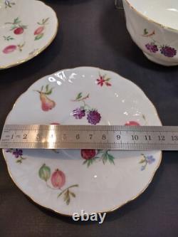AYNSLEY FLORIDA Coffee Pot Demitasse Cup & Saucer Set with Sugar Bowl Bone China