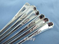 A Vintage Set Of Six Sterling Silver Old English Coffee Spoons, Sheffield 1917