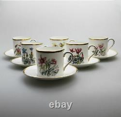 A pretty vintage English porcelain Coffee Set by Royal Worcester C. 20thC