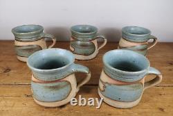 Alan Brough, Newlyn Studio Vintage Pottery Coffee Set c1980, St Ives/Leach Link
