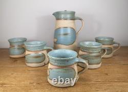 Alan Brough, Newlyn Studio Vintage Pottery Coffee Set c1980, St Ives/Leach Link