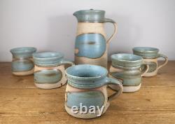 Alan Brough, Newlyn Studio Vintage Pottery Coffee Set c1980, St Ives/Leach Link