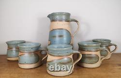 Alan Brough, Newlyn Studio Vintage Pottery Coffee Set c1980, St Ives/Leach Link