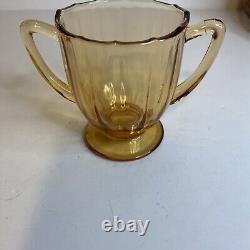 Amber Tea / Coffee Set Depression Glass Vintage Serving for 12/ 2 C/S Sets