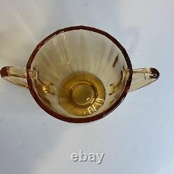 Amber Tea / Coffee Set Depression Glass Vintage Serving for 12/ 2 C/S Sets