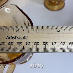 Amber Tea / Coffee Set Depression Glass Vintage Serving for 12/ 2 C/S Sets