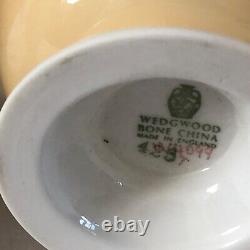 Antique 1939 Wedgwood April Beaded Coffee Set / butterscotch China / Vintage
