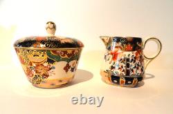 Antique Copeland Spode D7911 Imari Coffee Pot Sugar Milk Cups Set For 2