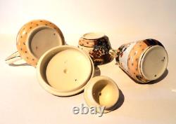 Antique Copeland Spode D7911 Imari Coffee Pot Sugar Milk Cups Set For 2