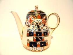 Antique Copeland Spode D7911 Imari Coffee Pot Sugar Milk Cups Set For 2