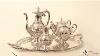 Antique English Victorian Tea Coffee Set With Tray