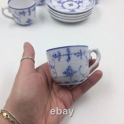 Antique Villeroy and Boch Dresden demitasse teacups and saucers set of 4