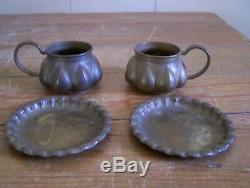 Antique Vintage Brass Tea / Coffee Set Tray German Designer Ignatius Taschner