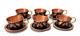 Antique Vintage Looking Pure Copper Tea Coffee Cup With Copper Saucers 6 Piece