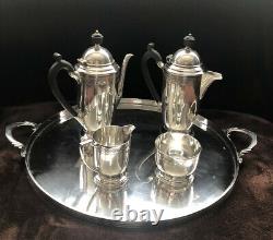 Antique Vintage Mappin & Webb 5 Piece Silver Plate Art Deco Coffee / Tea Set