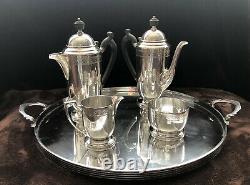 Antique Vintage Mappin & Webb 5 Piece Silver Plate Art Deco Coffee / Tea Set