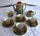 Antique / Vintage Noritake Porcelain Coffee Set With 4 Coffee Cans Cups 11 Pcs