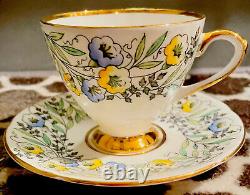 Antique Vintage Rare Taylor & Kent Fine Bone China Tea Cup And Saucer Set Mint