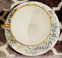 Antique Vintage Rare Taylor & Kent Fine Bone China Tea Cup And Saucer Set Mint