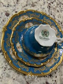 Antique Vintage Weimar Katherine Blue Gold Gilded Tea/ Coffee Set! Very Rare