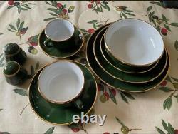 Apilco Green Gold Vintage French Porcelain Rare Set. Pick & Mix. Msg For Prices