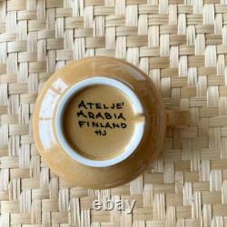 Arabia Atelje Tea Cup Sauser Set Vintage without Box Coffee Finland 1973