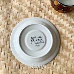 Arabia Atelje Tea Cup Sauser Set Vintage without Box Coffee Finland 1973