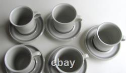 Arabia Finland Vintage, Set of 5 Large Salla Cocoa, Coffee Cups & Saucers