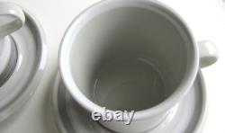 Arabia Finland Vintage, Set of 5 Large Salla Cocoa, Coffee Cups & Saucers