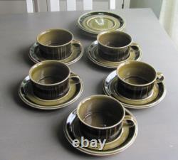 Arabia Kosmos Coffee Tea Cup Saucer set of 5 Vintage 1960's