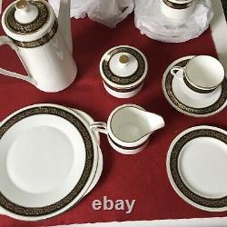 Aynsley Coffee Service Pattern 2675 26 pcs. Black / Gold